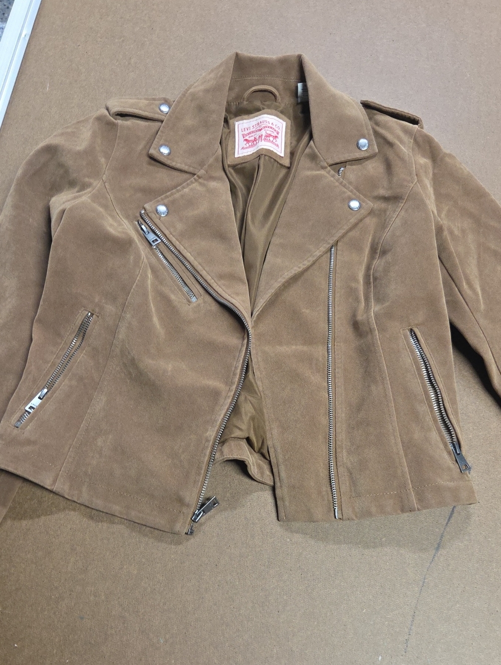 Levi's Brown Suede Moto Jacket